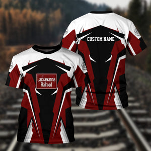 Railspirit Personalized Delaware, Lackawanna and Western Railroad T Shirt DL&WStrong Line Style Train Unisex Shirt All Over Print