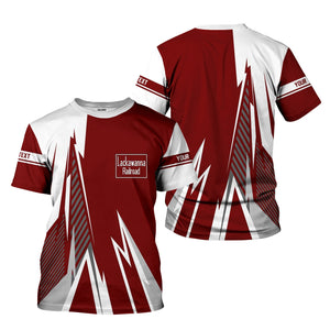 Railspirit Personalized Delaware, Lackawanna and Western Railroad T-Shirt Lightning-Inspired Railway Style DL&W Shirt For Train Lovers