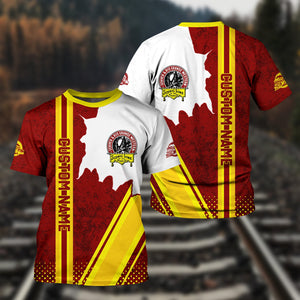 Railspirit Personalized Denver and Rio Grande Western Railroad T-Shirt All Over Printed Unisex Shirt