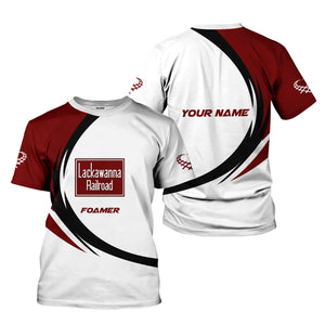 Railspirit Personalized Delaware, Lackawanna and Western Railroad T-Shirt Unique Graphic Style DL&W Shirt For Train Enthusiasts