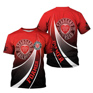 Railspirit Personalized Seaboard Air Line Railroad T-Shirt Railway-Themed Style Shirt Gift Idea For Trainspotter