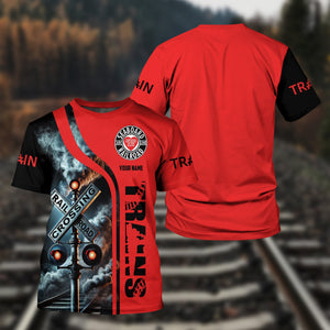 Railspirit Custom Name Seaboard Air Line Railroad T Shirt One Track Mind DL&W American Locomotive Train Shirt All Over Print