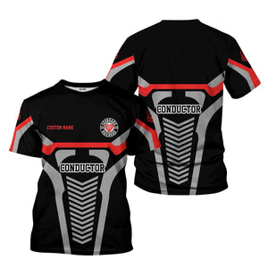 Railspirit Personalized Seaboard Air Line Railroad T-Shirt Track-Inspired with Custom Job Position Train Shirt