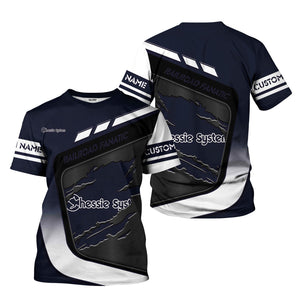 Railspirit Personalized Chessie System Railroad T-Shirt Ripped Texture Style Train Shirt For Railroad Fanatic