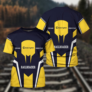 Railspirit Personalized Chessie System Railroad T-Shirt Custom Year Railroader Shirt Gift Idea For Train Lover