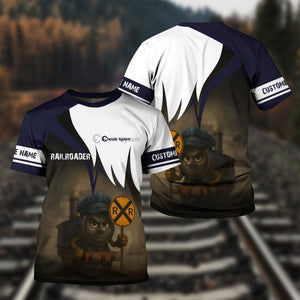 Railspirit Personalized Chessie System Railroad T-Shirt Angry Train Shirt Gift Idea For Train Lover