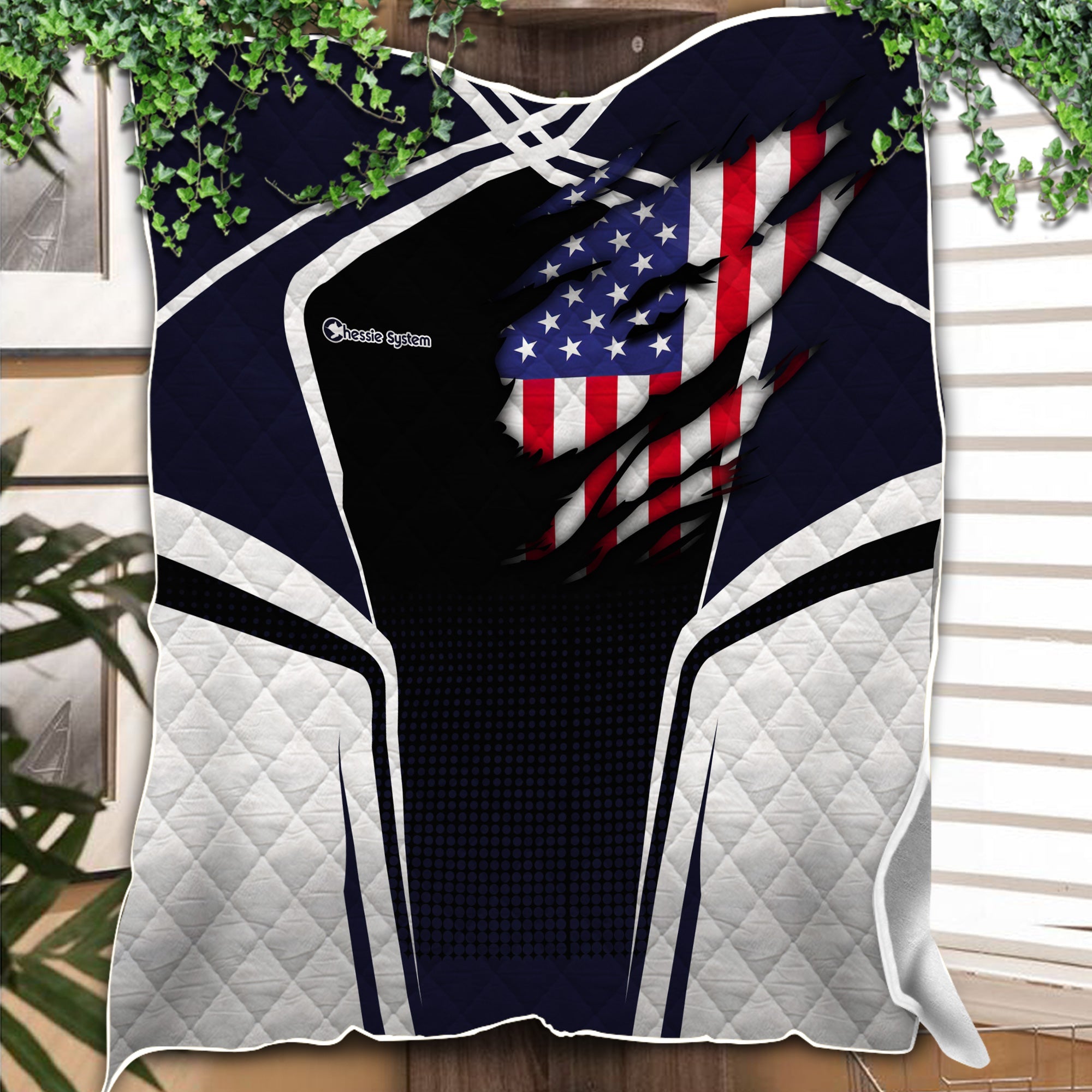 Railspirit Personalized Chessie System Railroad Premium Quilts American Vintage All Over Printed Premium Quilts