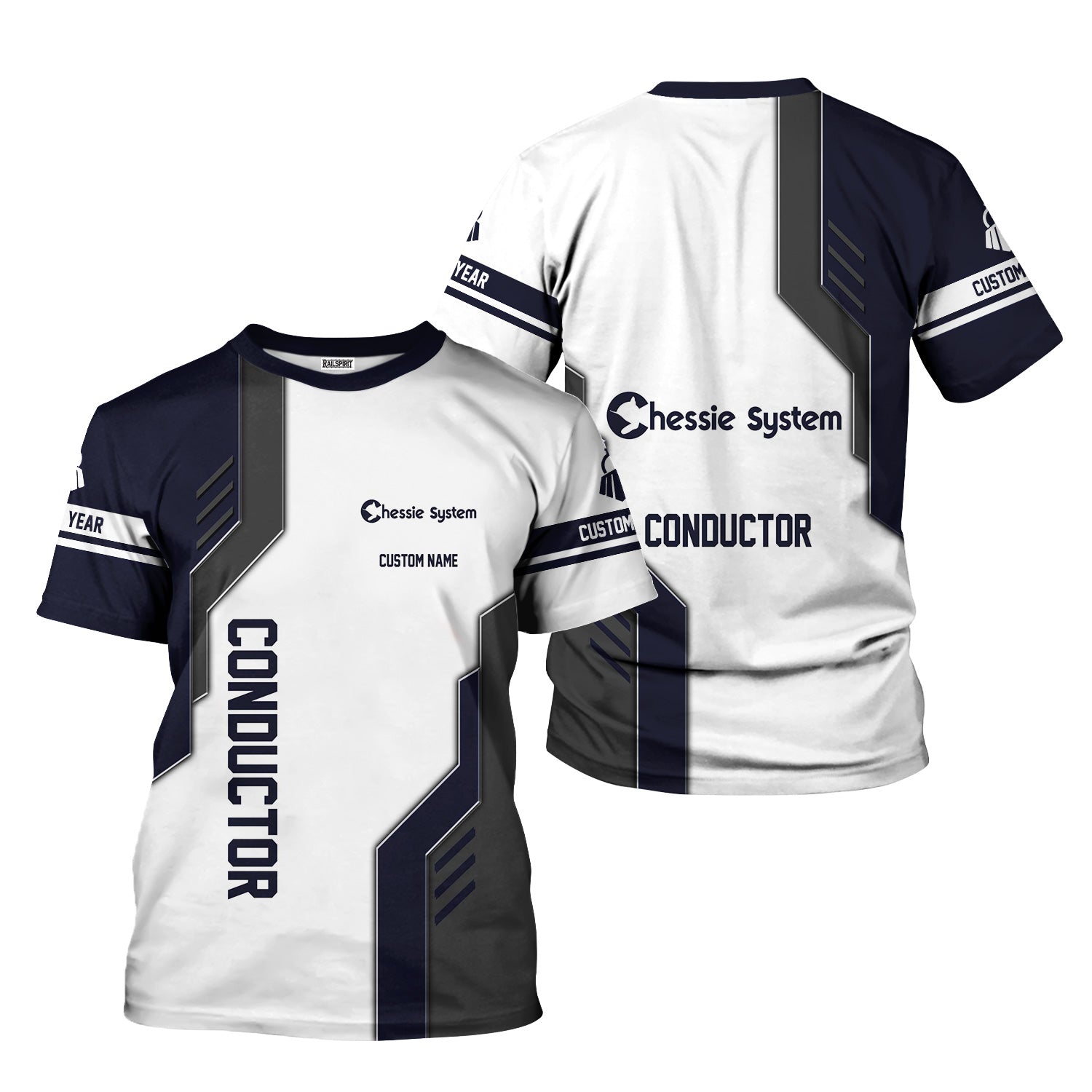 Railspirit Personalized Chessie System Railroad T-Shirt Unique Railway Style with Custom Job Train Shirt