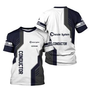 Railspirit Personalized Chessie System Railroad T-Shirt Unique Railway Style with Custom Job Train Shirt