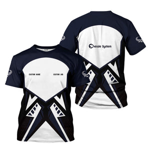 Railspirit Personalized Chessie System Railroad T-Shirt Vibriant Style with Custom Position Train Shirt