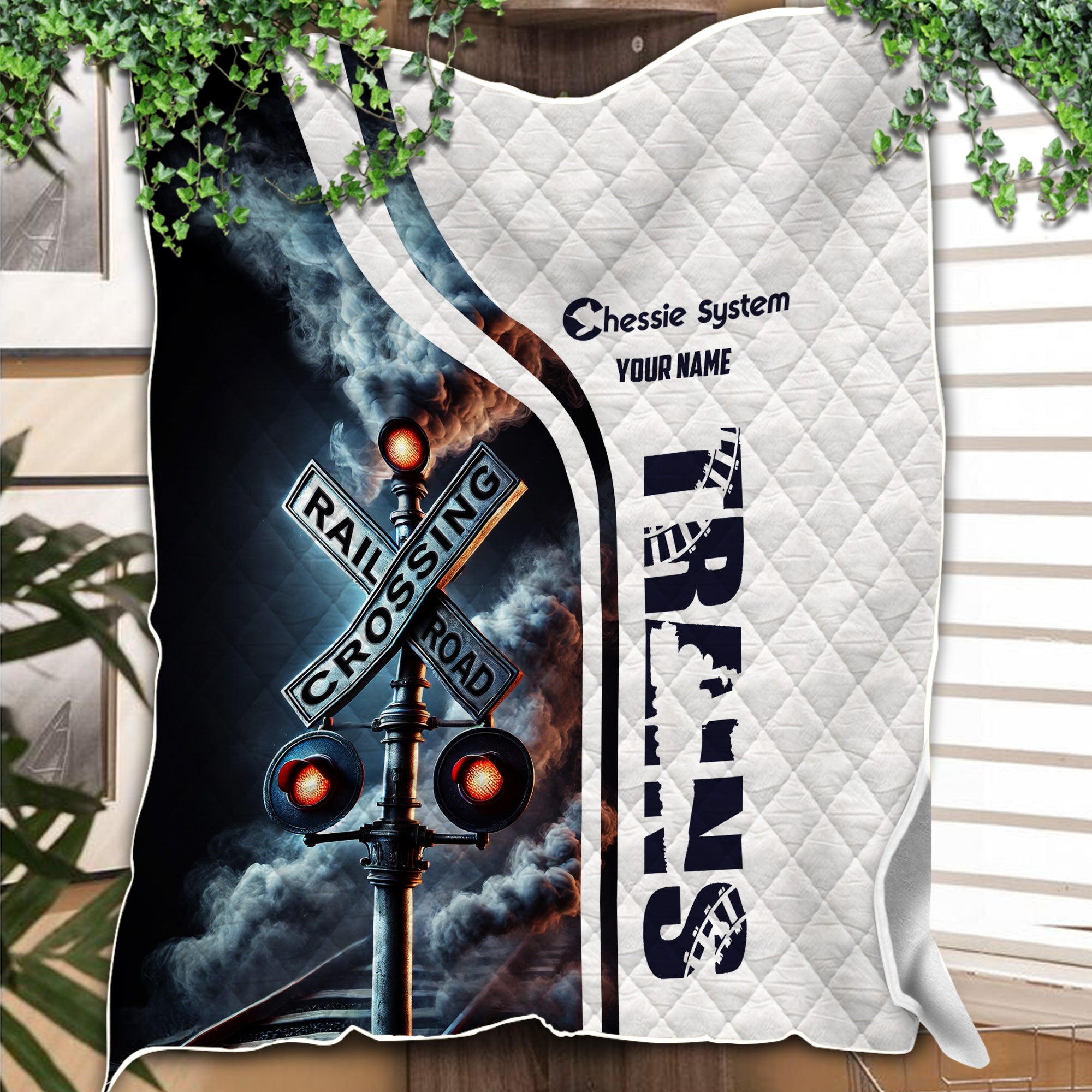 Railspirit Personalized Chessie System Railroad Premium Quilts Railroad Crossing Sign Quilts All Over Print