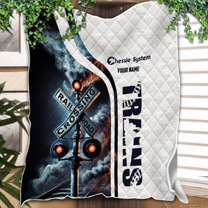 Railspirit Personalized Chessie System Railroad Premium Quilts Railroad Crossing Sign Quilts All Over Print