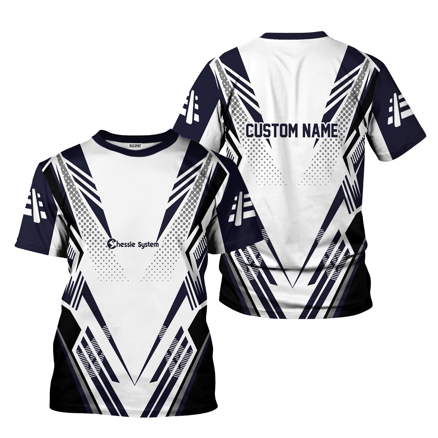 Railspirit Personalized Chessie System Railroad T-Shirt Railroad Tribute Design Train Shirt for Train Lovers