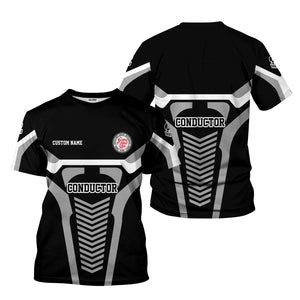 Railspirit Personalized Atlantic Coast Line Railroad T-Shirt Track-Inspired with Custom Job Position Train Shirt