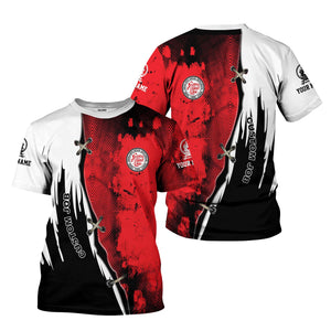 Railspirit Personalized Atlantic Coast Line Railroad T-Shirt Retro Stitches Design with Custom Position Train Shirt