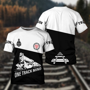 Railspirit Personalized Atlantic Coast Line Railroad T Shirt One Track Mind Unisex Train Shirt Gift Idea For Train Lover