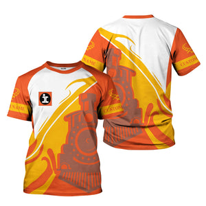 Railspirit Personalized Illinois Central Railroad T-Shirt Flame-Inspired Style Shirt Gift Idea For Train Lovers