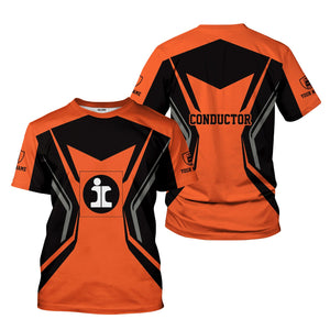 Railspirit Personalized Illinois Central Railroad T-Shirt Unique Style with Custom Job Train Shirt