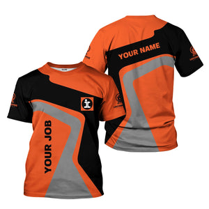 Railspirit Personalized Illinois Central Railroad T-Shirt Unique Design with Custom Job Position Train Shirt