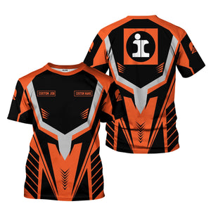 Railspirit Personalized Illinois Central Railroad T-Shirt Workwear-Inspired with Custom Position Train Shirt