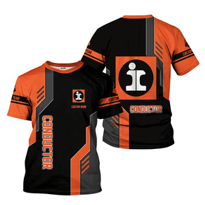 Railspirit Personalized Illinois Central Railroad T-Shirt Unique Railway Style with Custom Job Train Shirt