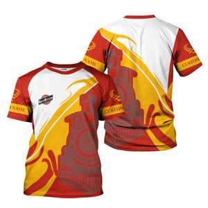 Railspirit Personalized Chicago and North Western Railway T-Shirt Flame-Inspired Style Shirt Gift Idea For Train Lovers