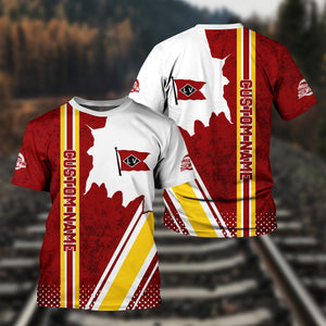 Railspirit Personalized Lehigh Valley Railroad T-Shirt All Over Printed Unisex Shirt