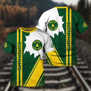 Railspirit Personalized Maine Central Railroad T-Shirt All Over Printed Unisex Shirt