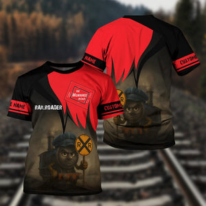 Railspirit Personalized Chicago, Milwaukee, St. Paul and Pacific Railroad T-Shirt Angry Train Milwaukee Road T-Shirt Gift Idea For Train Lover