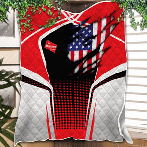 Railspirit Personalized Chicago, Milwaukee, St.Paul and Pacific Railroad Premium Quilts American Milwaukee Road All Over Printed Premium Quilts