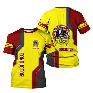 Railspirit Personalized Denver and Rio Grande Western Railroad T-Shirt Unique Railway Style with Custom Job Train Shirt