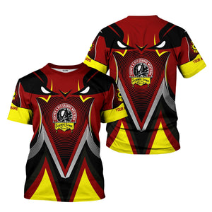 Railspirit Personalized Denver and Rio Grande Western Railroad T-Shirt Vibrant Graphic Pattern Shirt For Train Enthusiasts