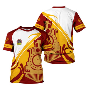 Railspirit Personalized Denver and Rio Grande Western Railroad T-Shirt Flame-Inspired Style Shirt Gift Idea For Train Lovers