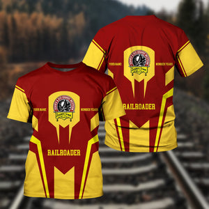 Railspirit Personalized Denver and Rio Grande Western Railroad T-Shirt Custom Year Railroader Shirt Gift Idea For Train Lover