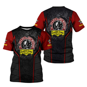 Railspirit Personalized Denver and Rio Grande Western Railroad T-Shirt Cracked Metal Design Train Shirt for Rail Enthusiasts