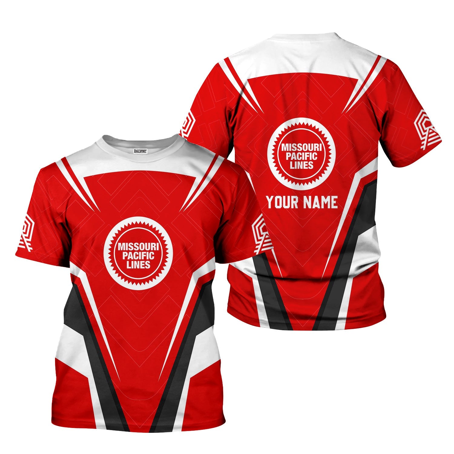 Railspirit Personalized Missouri Pacific Railroad T-Shirt Railway Inspired Apparel Train Shirt for Train Lovers