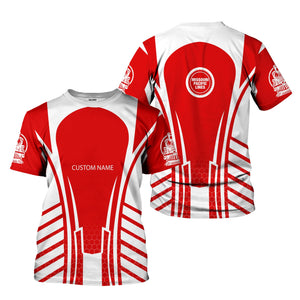 Railspirit Personalized Missouri Pacific Railroad T-Shirt Striped Railroad Style Train Shirt All Over Print