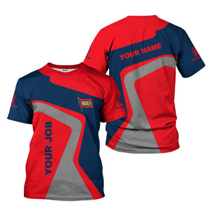 Railspirit Personalized Wabash Railroad T-Shirt Unique Design with Custom Job Position Train Shirt