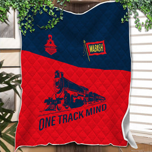 Railspirit Personalized Wabash Railroad Premium Quilt One Track Mind Train Premium Quilt Gift Idea For Train Lover