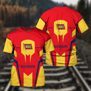 Railspirit Personalized Wabash Railroad T-Shirt Custom Year Railroader Shirt Gift Idea For Train Lover