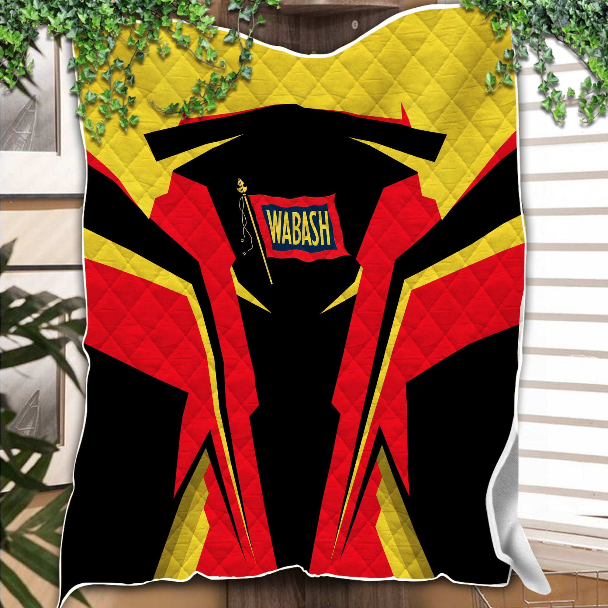 Railspirit Personalized Wabash Railroad Premium Quilts Strong Line Train Premium Quilts Gift Idea For Train Lover