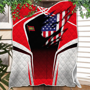 Railspirit Personalized Wabash Railroad Premium Quilts American Vintage All Over Printed Premium Quilts