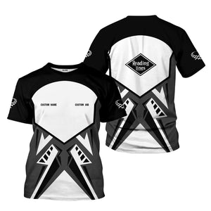 Railspirit Personalized Reading Railroad T-Shirt Vibriant Style with Custom Position Train Shirt