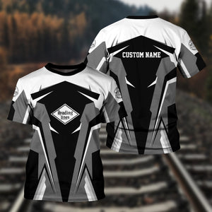 Railspirit Personalized Reading Railroad T Shirt Strong Line Style Train Unisex Shirt All Over Print