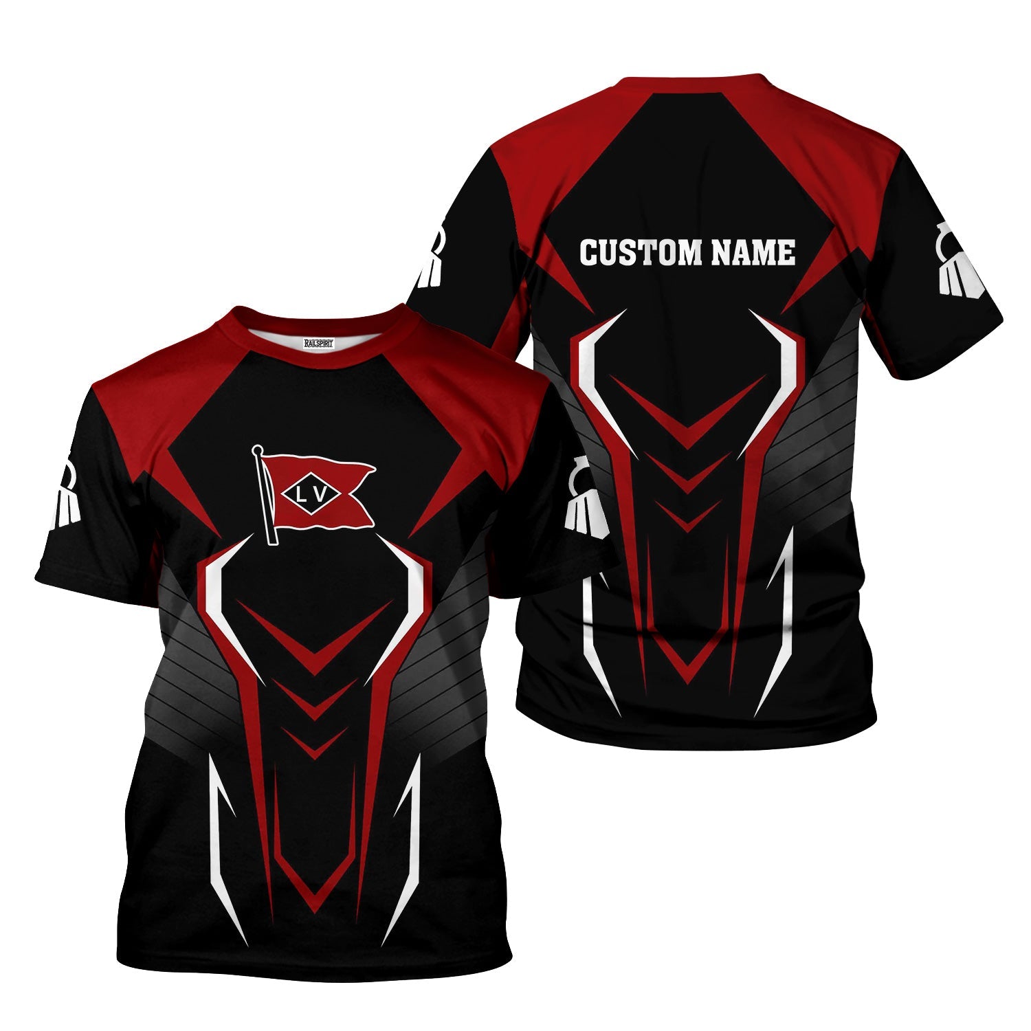 Railspirit Personalized Lehigh Valley Railroad T-Shirt Dynamic Design Style Perfect Shirt for Train Enthusiasts