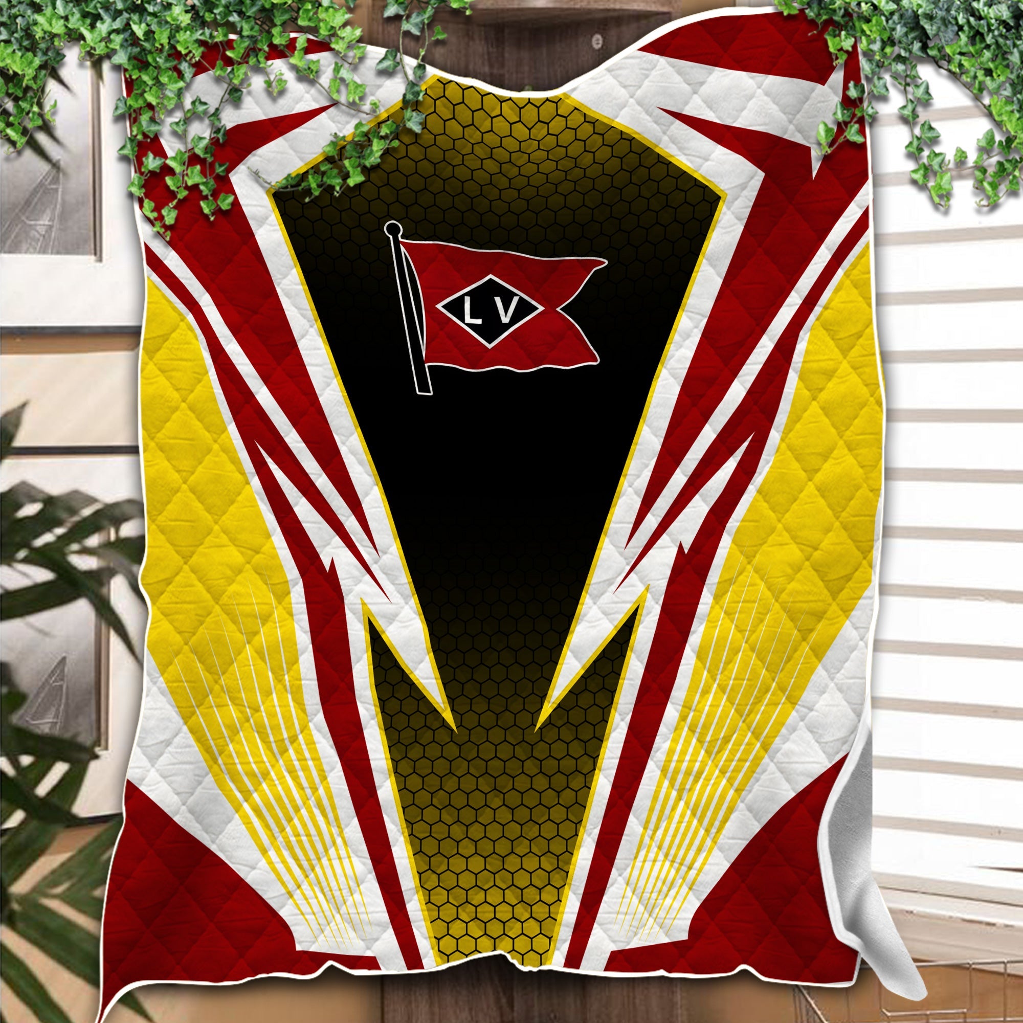 Railspirit Lehigh Valley Railroad Premium Quilts Lightning Graphic Style Premium Quilts Gift Idea For Train Lover