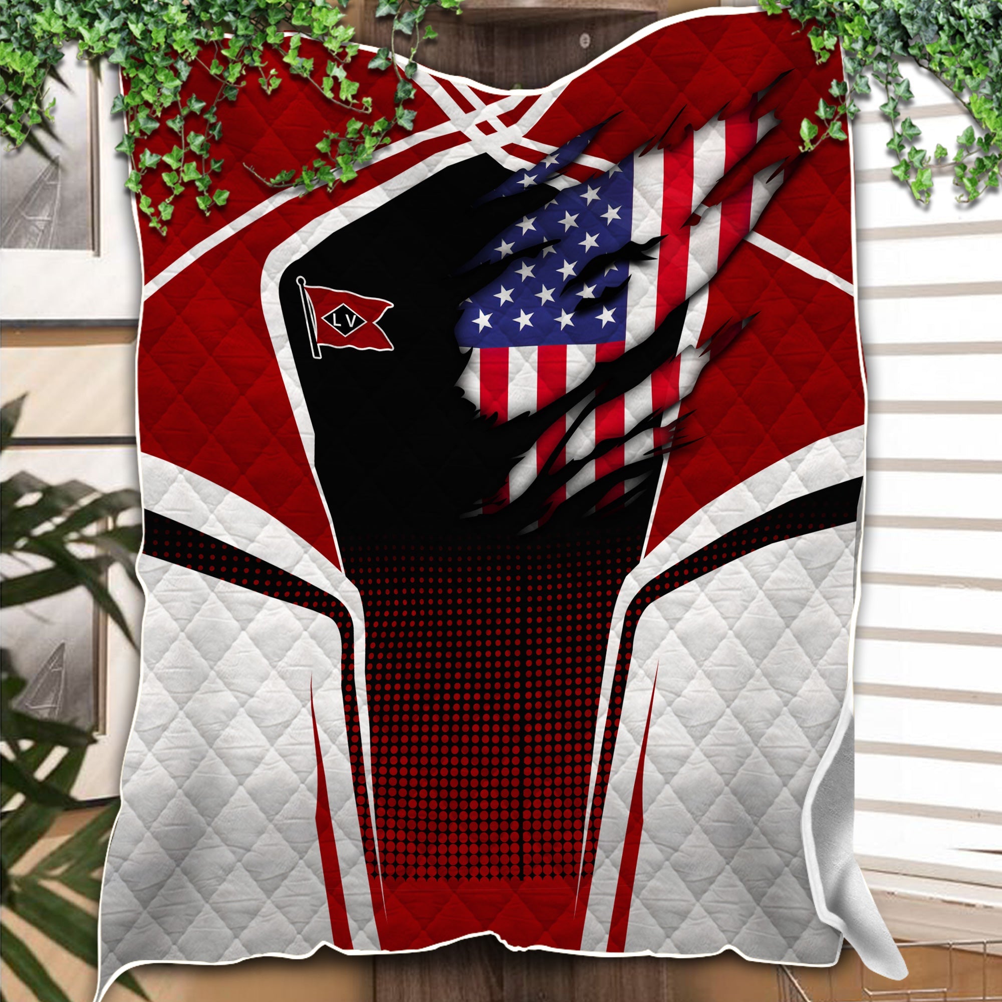 Railspirit Personalized Lehigh Valley Railroad Premium Quilts American Vintage All Over Printed Premium Quilts