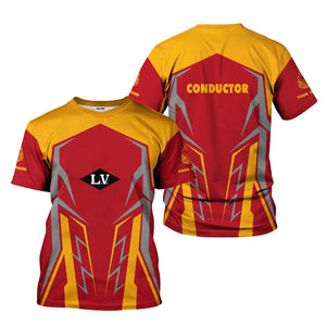 Railspirit Personalized Lehigh Valley Railroad T-Shirt Futuristic Design with Custom Job Train Shirt