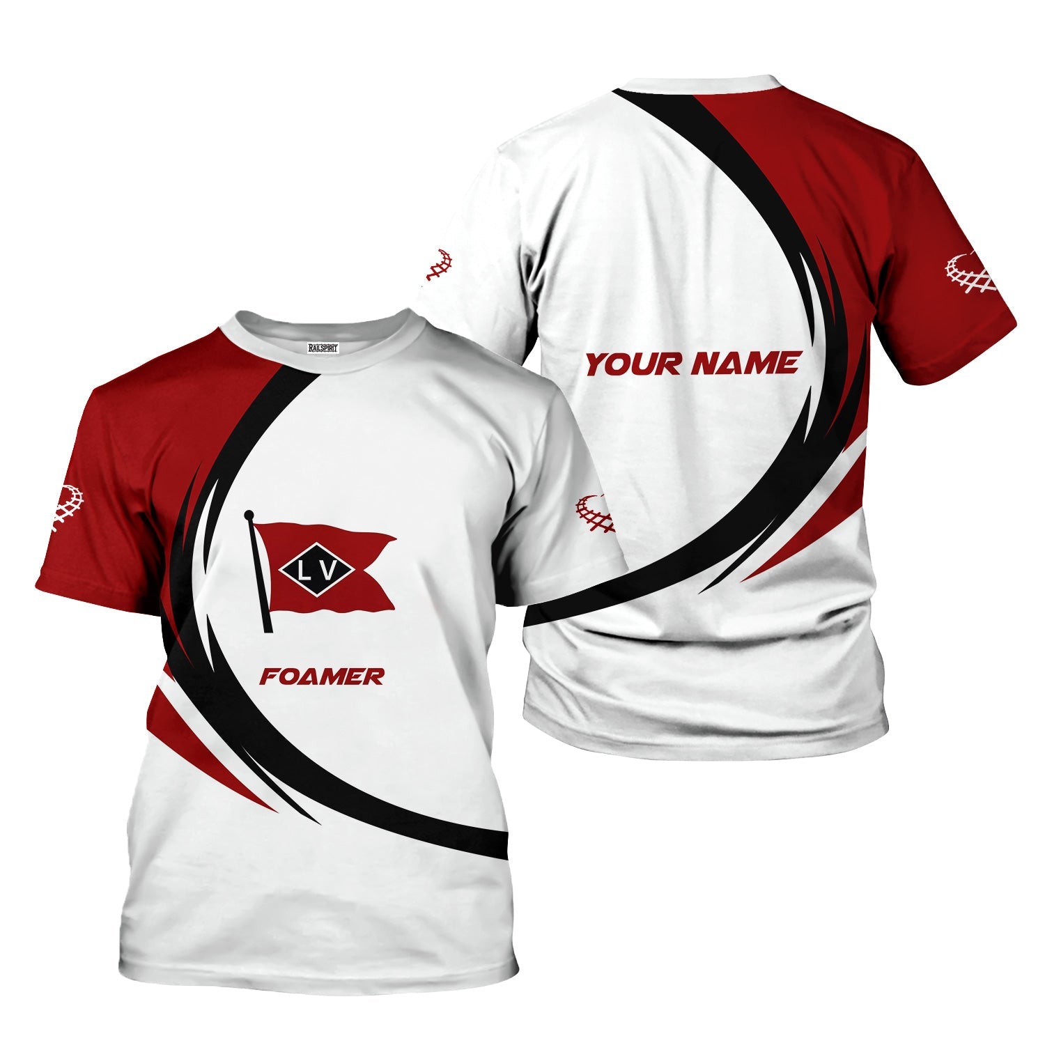 Railspirit Personalized Lehigh Valley Railroad T-Shirt Unique Graphic Style Shirt For Train Enthusiasts