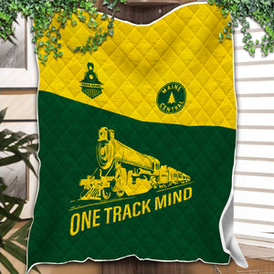 Railspirit Personalized Maine Central Railroad Premium Quilt One Track Mind Train Premium Quilt Gift Idea For Train Lover
